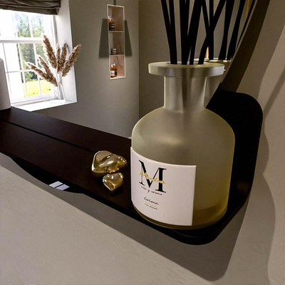 Mondiaz SPOT spiegel – Ø80 cm – met planchet – Urban (zwart)