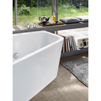 Duravit Paiova Kunststof bad acryl vijfhoekig - voor linkerhoek - 177x130x58cm - met aangevormd paneel en framewi - glans wit