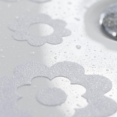 Sealskin Fleur de bain Autocollant antidérapant autocollant Vinyle 7 pièces Blanc
