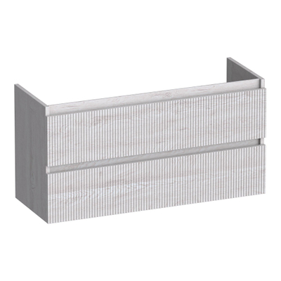 BRAUER Joy Wavy wastafelonderkast ondiep 100 2 softclose lades - greeploos - 1 sifon uitsparing - Forest Seashell