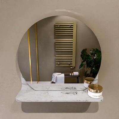 Mondiaz SPOT Miroir de salle de bain - rond 40cm - plan de miroir - couleur Glace