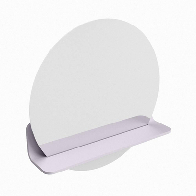 Mondiaz SPOT Badkamerspiegel - rond 50cm - spiegelplanchet - kleur Cale