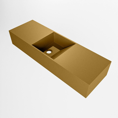 Mondiaz TYNE Fontaine - 70x23x12cm - lavabo centré - sans trous de robinet - solid surface - Oro