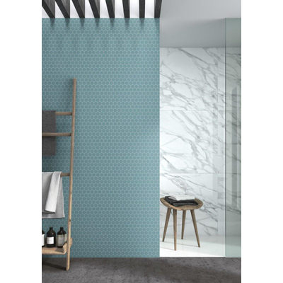 Terravito Fiesole carreau mosaïque - 3,5x3,5cm - 5mm - Carré - Vert Mat