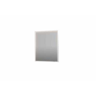 INK SP19 miroir - 70x4x80cm rectangulaire en cadre acier incl dir LED - chauffage - changement de couleur - dimmable et interrupteur - blanc mat