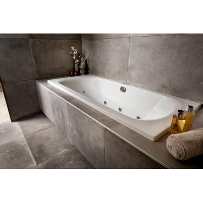 Xenz Lagoon Baignoire duo - 170x75x53 - bonde centrale - acrylique - blanc