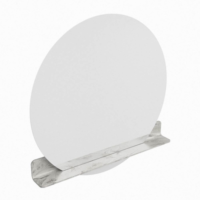 Mondiaz SPOT miroir – Ø 100 cm – avec tablette – Glace (marbre gris)