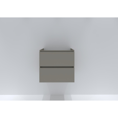 H&R Badmeubelen Infinity Wastafelonderkast - 60x44.8x55cm - 2 lades - greeploos - beige mat