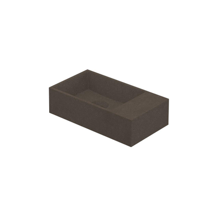 INK Contra Fontein - 40x22x10cm - wasbak links - 0 kraangaten - polystone Quartz beton