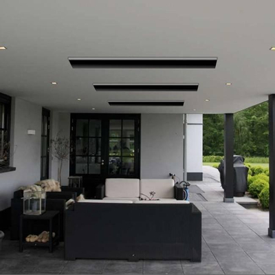 Thermoray chauffage de terrasse et véranda 136.5x16.5x4.8cm 2400watt noir