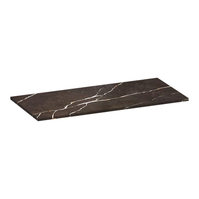 BRAUER Artificial Marble Wastafelblad - 100x46x2 - Zonder kraangat - composiet - Copper Brown