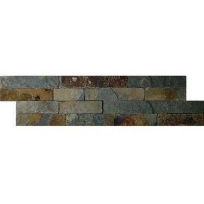 Kerabo wandtegel - 15x60cm - 15mm - Rechthoek - Natuursteen look - Multi