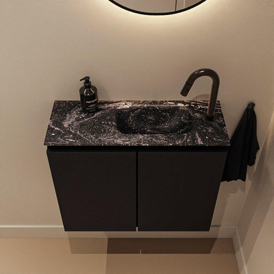 MONDIAZ TURE-DLUX meuble de toilettes 60 cm Urban. EDEN lavabo Lava position droite. Avec 1 trou de robinet.