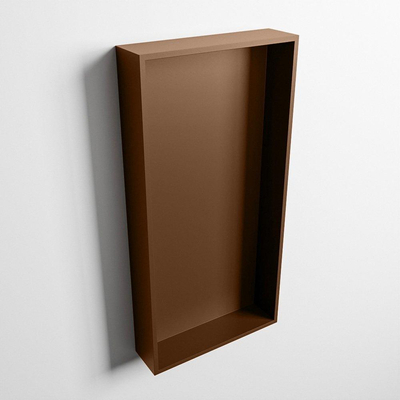 Mondiaz Easy nis 29.5x59.5x8cm voor Inbouw/opbouw 1 open vak Solid surface Rust/Rust