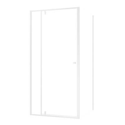 Sealskin Contour Porte pivotante avec paroi latérale 100x100x200 cm, verre de sécurité transparent 6 mm Blanc mat
