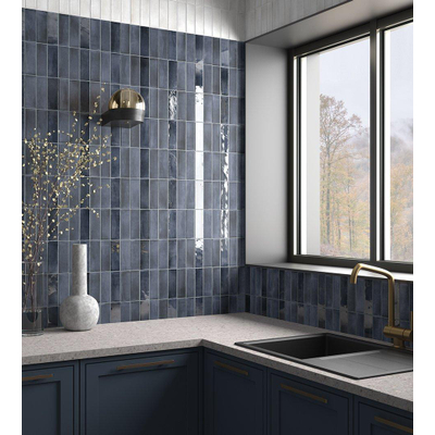 SAMPLE Terravito Ardeno Koko voor wand- en vloertegel - 150x50cm - 8mm - Donker blauw