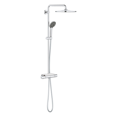 GROHE Vitalio Joy Regendoucheset Opbouw - hoofddouche 31cm - handdouche rond - zeepschaal - chroom