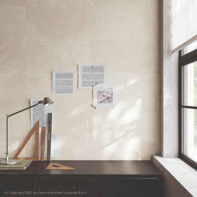 Atlas Concorde Solution carreau mural et de sol - 29.5x59.5cm - 8mm - rectifié - Aspect pierre naturelle - Beige