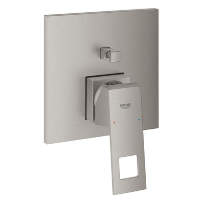 GROHE Eurocube partie apparente pour robinet de baignoire encastré avec inverseur supersteel
