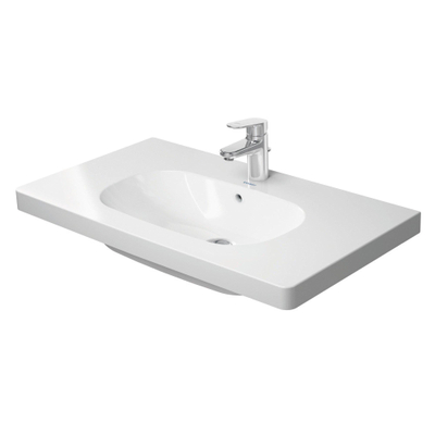 Duravit D-code Meubelwastafel - 85x48cm 1x kraangat - met overloop - wit