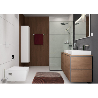 Hansgrohe Xilesa Badkamerkast - 165x40x35cm - 1 deur - scharnier links - mat wit