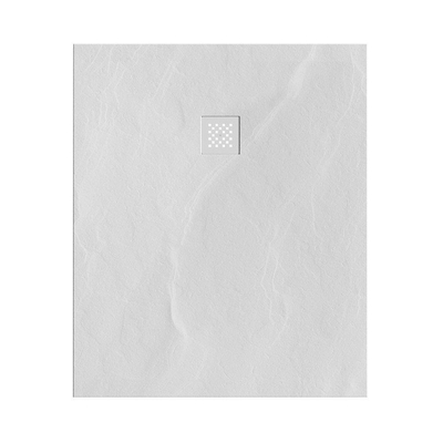BRAUER Asteroid Receveur de douche 100x120 incl. antidérapant et antibactérien marbre minéral blanc mat