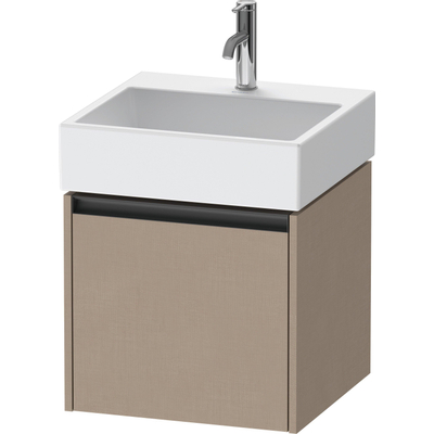 Duravit Ketho.2 Wastafelonderbouwkast - met 1 lade - 48.4x46x44cm - met greep antraciet - linnen mat