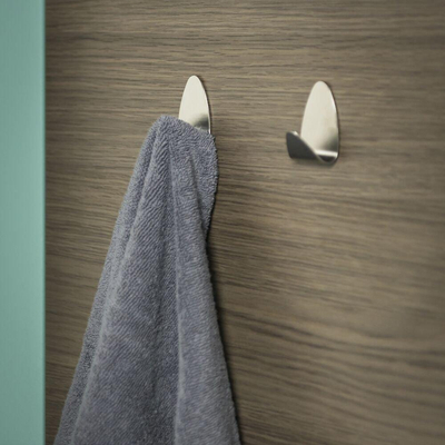 Tiger Crochet Oval inox brossé (2 pièces) 3,1x5,2x2,3cm