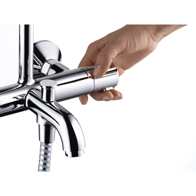 Hansgrohe vernis tuyau de douche avec thermostat pour baignoire chromé