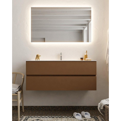 Mondiaz VICA ensemble de meuble de salle de bain - 120cm - meuble sous-vasque repos - 2 tiroirs - lavabo moon milieu - 1 trou de robinet - version XL 60cm haut