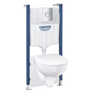 GROHE Solido Bau toiletset - Solido inbouwreservoir - softclose zitting - bedieningsplaat chroom - glans Wit