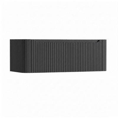 H&R Badmeubelen Juice Wastafelonderkast - 120x45x40cm - afgeronde hoeken - 3D-front - 1 lade - geïntegreerde greep - antraciet mat