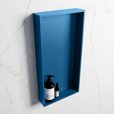 Mondiaz Easy nis 29.5x59.5x8cm voor Inbouw/opbouw 1 open vak Solid surface Jeans/Jeans