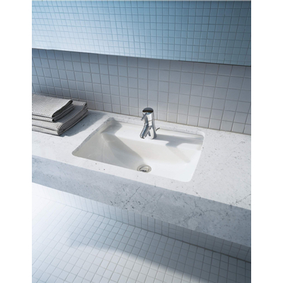 Duravit Starck 3 Inbouwwastafel - 52.5x40cm - 1 kraangat - met overloop - wit