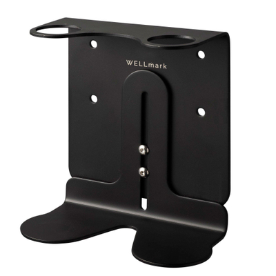 Wellmark Porte-savon mural pour 2 distributeurs de savon Noir mat