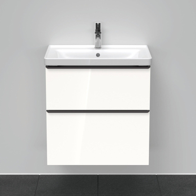 Duravit D-neo Meuble sous vasque 63.4x45.2x62.5cm 2 tiroirs Blanc haute brillance
