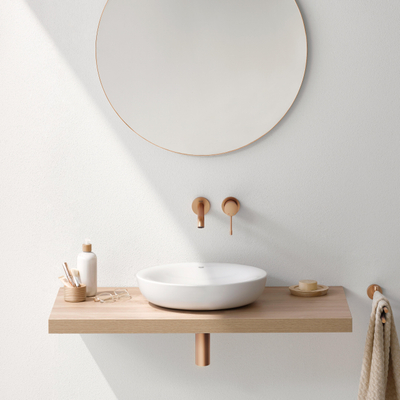 GROHE Essence New wastafelkraan - m-size - inbouw - 2-gats - geborsteld warm sunset (koper)