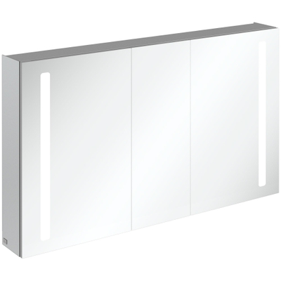 Villeroy & Boch My View spiegelkast - met 3 deuren met geïntegreerde LED verlichting verticaal 130x75x17.3cm