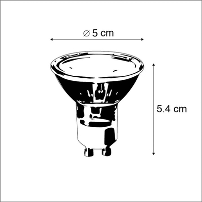 Luedd lampe LED - GU10 - 6W - 2700K - 260LM - à intensité réglable