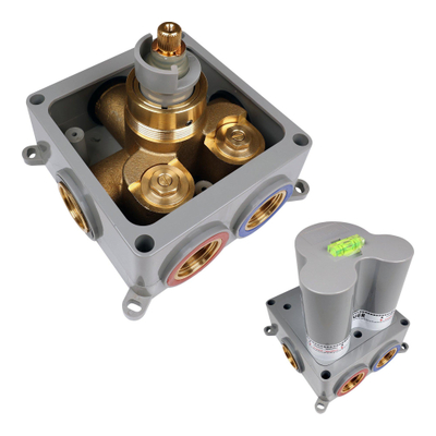 BRAUER Stripe Thermostat encastrable - pièces encastrées et apparentes - couleur inox brossé PVD
