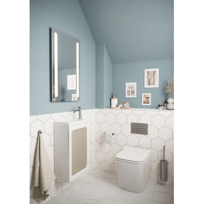 Crosswater Alo Meuble bas de salle de bains - 40x22cm - rotin blanc