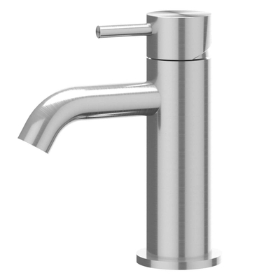 Ivy Concord wastafelkraan - opbouw - laag - 1-gats - voorsprong 12.8cm - geborsteld rvs