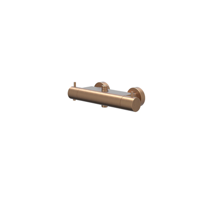 IVY Bond Ensemble de douche de pluie - apparent - pomme de douche principale medium 25 cm - douchette satin spray - cuivre brossé mat PVD