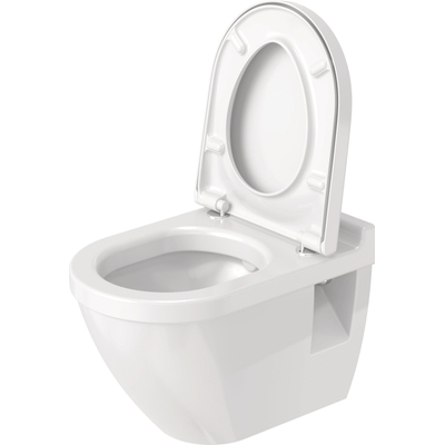 Duravit Starck 3 WC-zitting - 37x43.1x4.3cm - softclose & quickrelease - Kunststof - glans wit OUTLETSTORE