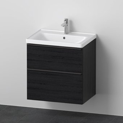 Duravit D-Neo ensemble meuble de salle de bains sous-meuble 65x20x48cm 2 tiroirs à fermeture en douceur incl. lavabo chêne noir mat