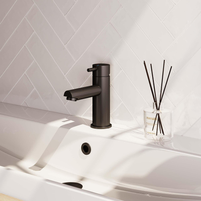 Brauer Black Edition Robinet de lavabo bas économiseur d'énergie Noir mat