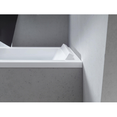 Duravit Starck Kunststof bad acryl rechthoekig - 170x75x46cm - zonder poten - voor inbouw of ommanteling - glans wit