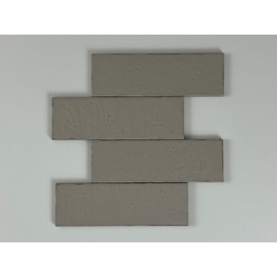 SAMPLE Terravito Nocino wandtegel - 6x18.6cm - Morchella mat (grijs)