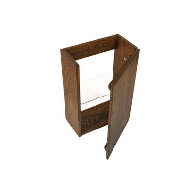 Saniclass Holz Pure meuble lave-mains - 39.4x21.5x55cm - 1 porte - Chêne charcoal