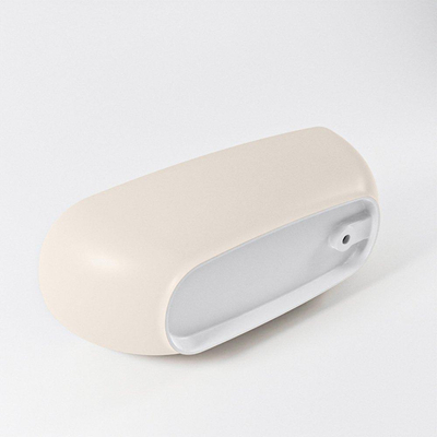 BAIGNOIRE MONDIAZ ROCK îlot 170x70cm couleur lin baignoire intérieure talc